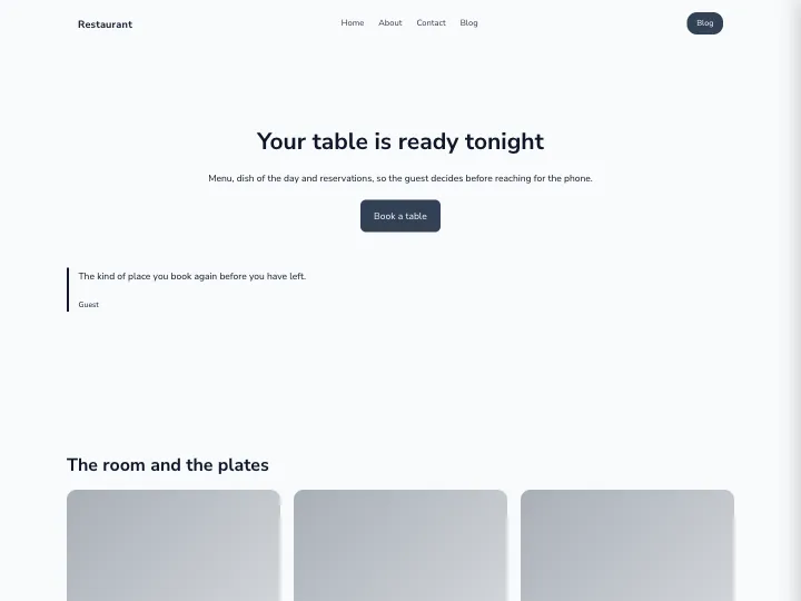 Restaurant · Soft Slate