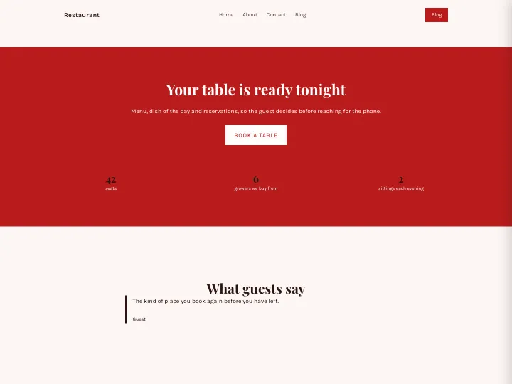 Restaurant · Warm Brick