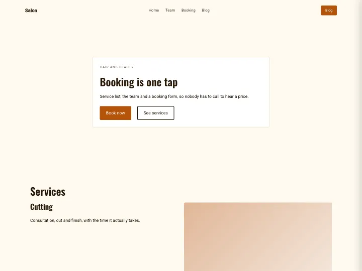 Salon · Bold Amber