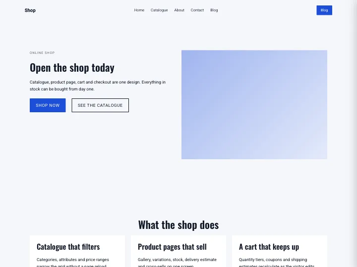 Shop · Bold Navy