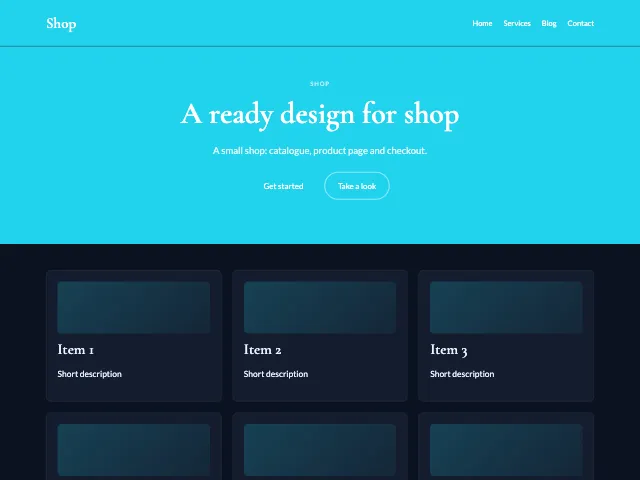 Shop · Elegant Midnight