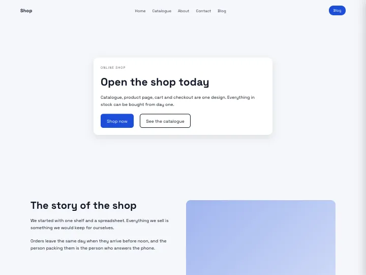 Shop · Modern Navy