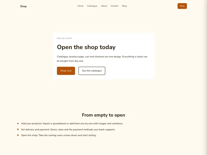 Shop · Soft Amber