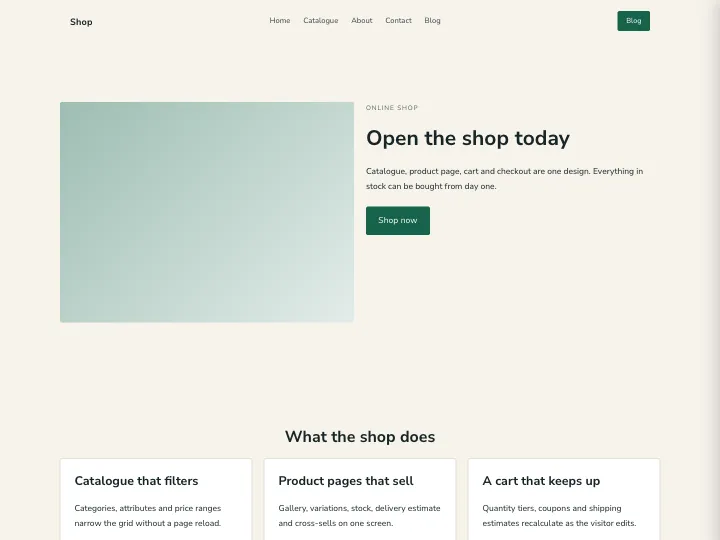 Shop · Soft Forest