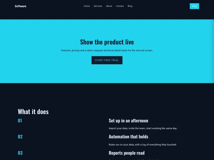 Software · Bold Midnight