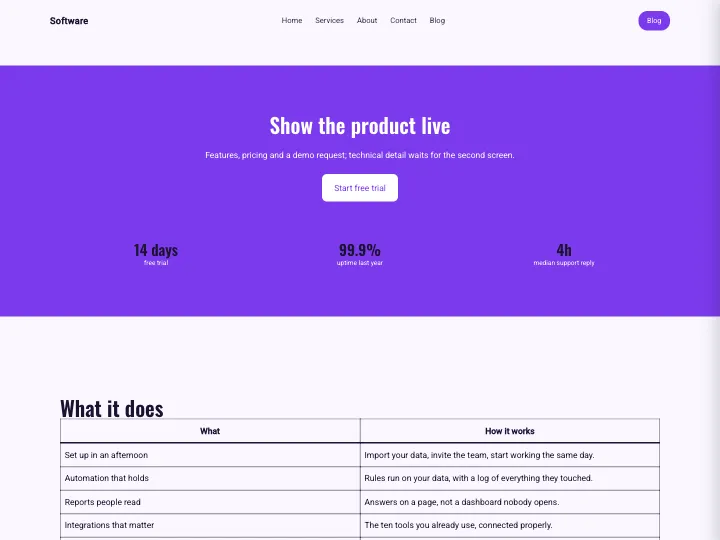 Software · Bold Violet
