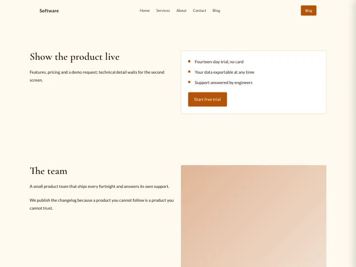 Software · Elegant Amber