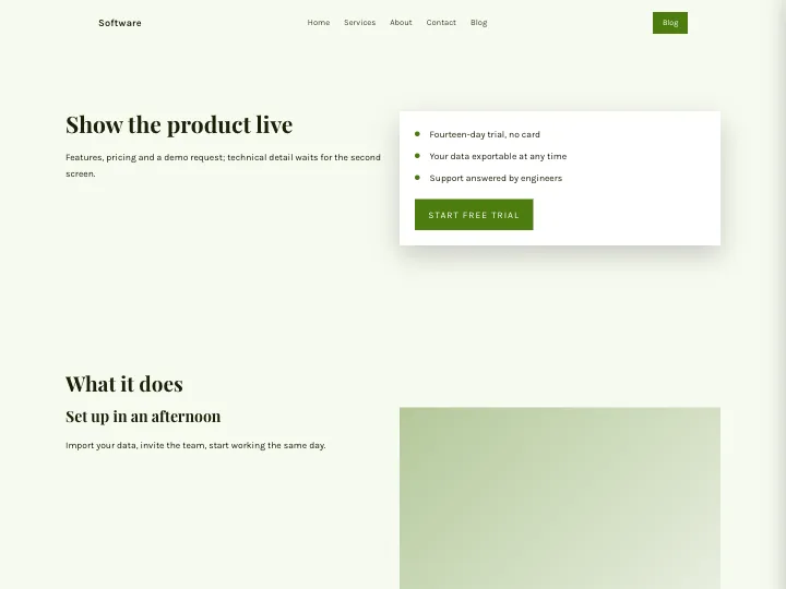 Software · Warm Olive