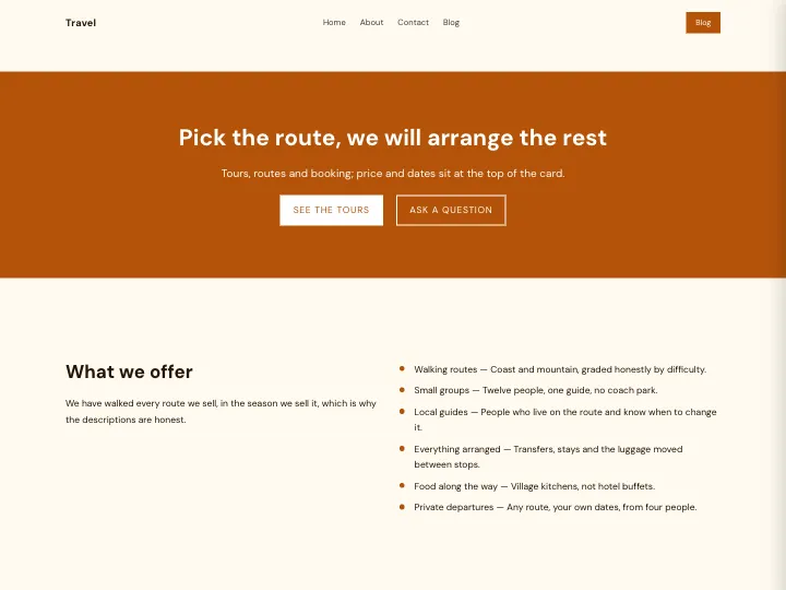 Travel · Clear Amber
