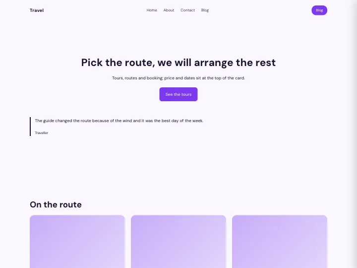 Travel · Clear Violet