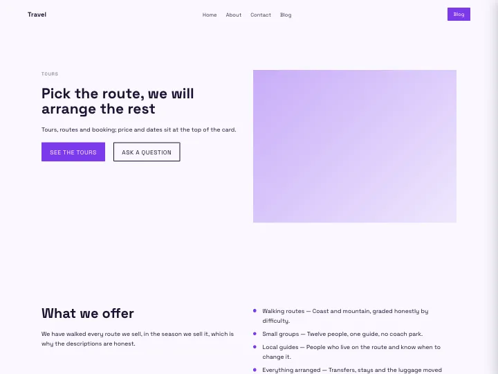 Travel · Modern Violet