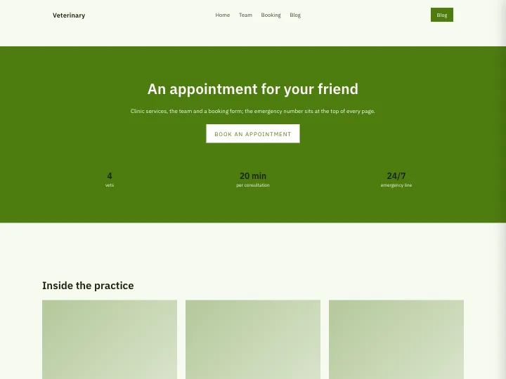 Veterinary · Compact Olive