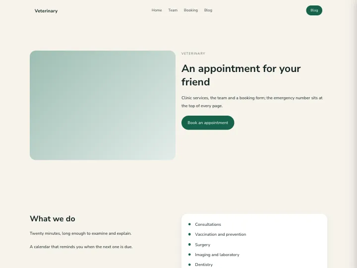 Veterinary · Soft Forest
