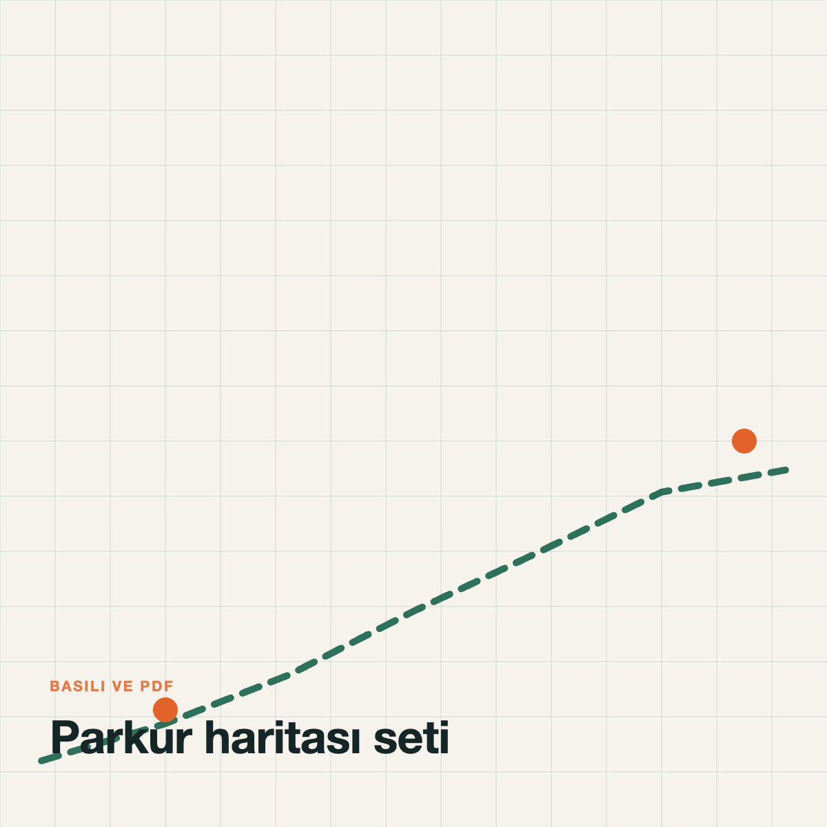 Parkur haritası seti — beş rota