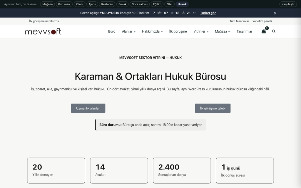 Hukuk tasarımının açılış sayfası
